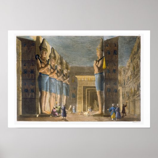 Poster Temple de Ramesses II (1279-13 av. J.-C) Abu Simbe (Devant)