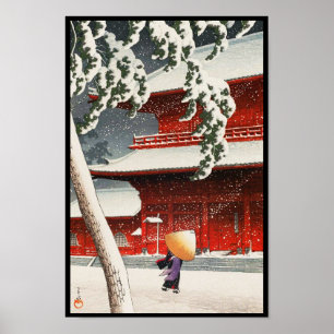 Poster temple de Zôjô-JI dans Shiba vingt vues de Tokyo