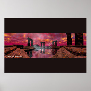 Poster TEMPLE D'EAU /MONDE HYPERION, Sci-Fi