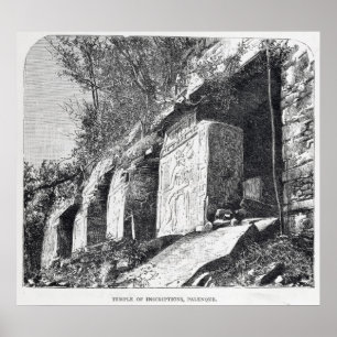 Poster Temple des inscriptions, Palenque