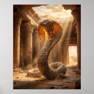 Poster Temple du désert Cobra de pierre
