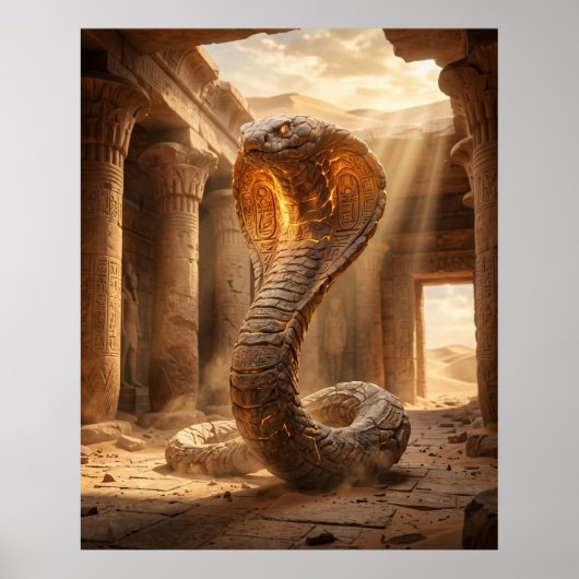Poster Temple du désert Cobra de pierre (Devant)