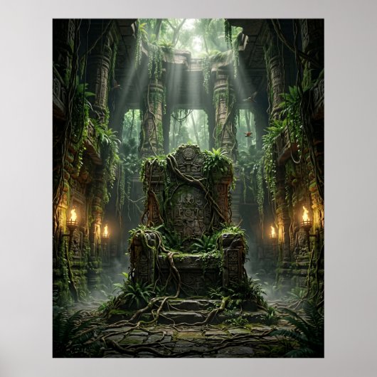 Poster Temple du Trône de la Jungle Ancienne (Devant)