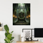 Poster Temple du Trône de la Jungle Ancienne (Bureau à domicile)