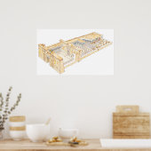 Poster Temple égyptien (Cuisine)