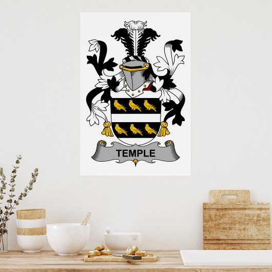 Poster Temple Famille Crest (Cuisine)