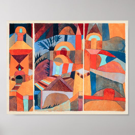 Poster Temple Gardens | Paul Klee | (Devant)