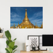 Poster Temple Golden Stupa (Bureau à domicile)