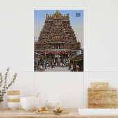 Poster Temple hindouiste à Madurai, Inde (1890) (Cuisine)