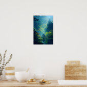 Poster Temple japonais au coeur de la forêt (Cuisine)