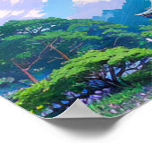 Poster Temple japonais sous ciel d'été (Coin)