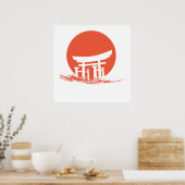 Poster Temple japonais Sun (Cuisine)