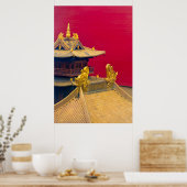 Poster Temple Jing'an, Shanghai, Chine (Cuisine)