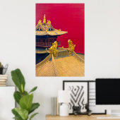 Poster Temple Jing'an, Shanghai, Chine (Bureau à domicile)