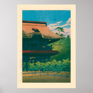 Poster Temple Kencho Kamakura par Kawase Hasui