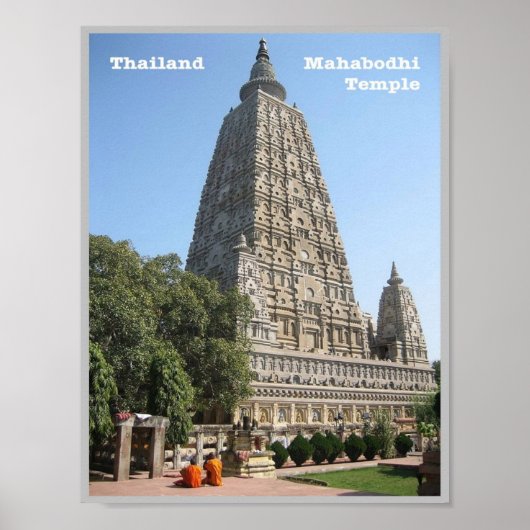 Poster Temple Mahabodhi - Thaïlande - (Devant)
