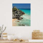 Poster Temple maya et mer des Caraïbes (Cuisine)