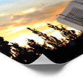 Poster Temple Mormon Oquirrh Mountain utah coucher de sol (Coin)