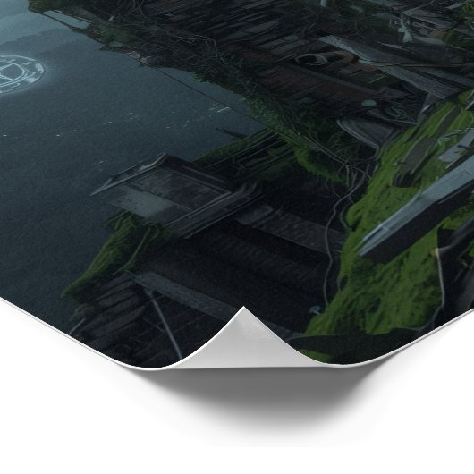 Poster Temple of the Last AI Monks: Futuristic Sci Fi (Coin)