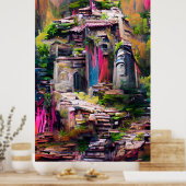 Poster Temple - Peinture Abstraite colorée (Cuisine)
