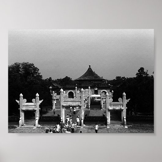 Poster Temple Pekin vintage du parc du Ciel (Devant)