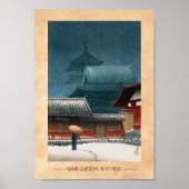 Poster Temple Tennô-ji à Osaka hasui kawase shin hanga (Devant)