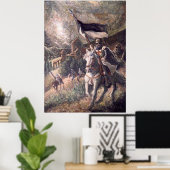 Poster Templer vor einer Burg (Bureau à domicile)