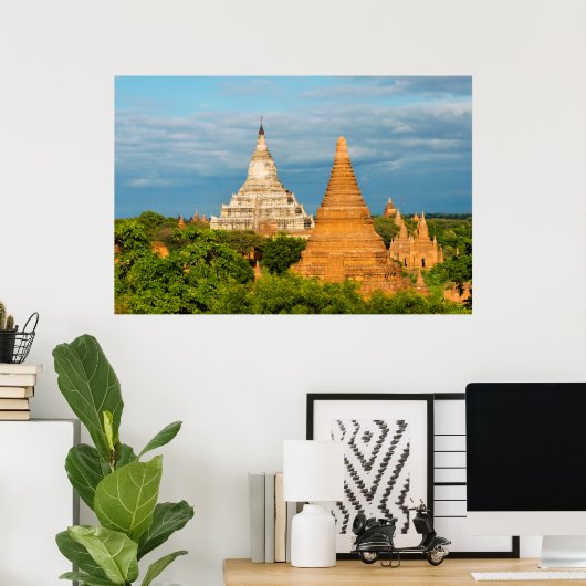 Poster Temples et pagodes antiques | Bagan (Bureau à domicile)