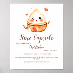 Poster Temps Capsule Cute Little Dumpling Baby shower