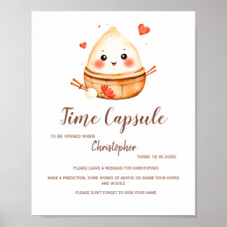 Poster Temps Capsule Cute Little Dumpling Baby shower