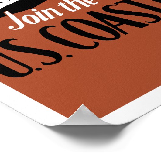 Poster Temps D'Action — Rejoignez La Garde Côtière Améric (Coin)