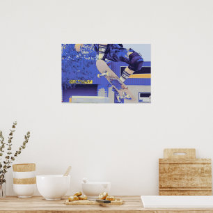 Poster Temps d'antenne - Skateboarder