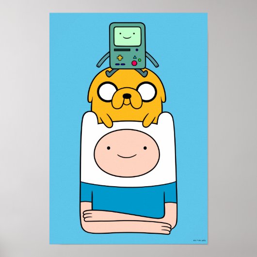 Poster Temps d'aventure | BMO, Jake & Finn (Devant)