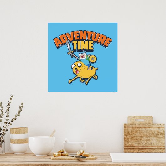 Poster Temps d'aventure | Finn Riding Jake (Cuisine)