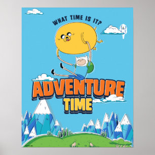 Poster Temps d'aventure Jake Flottant Avec Finn