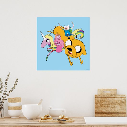 Poster Temps d'aventure | Lady, Bubblegum, Finn & Jake (Cuisine)