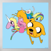 Poster Temps d'aventure | Lady, Bubblegum, Finn & Jake (Devant)