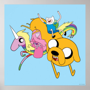 Poster Temps d'aventure Lady, Bubblegum, Finn & Jake
