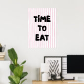 Poster Temps de manger (Bureau à domicile)