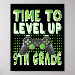 Poster Temps De Niveau Jusqu'À 9E Année Jeu Vidéo Enfants