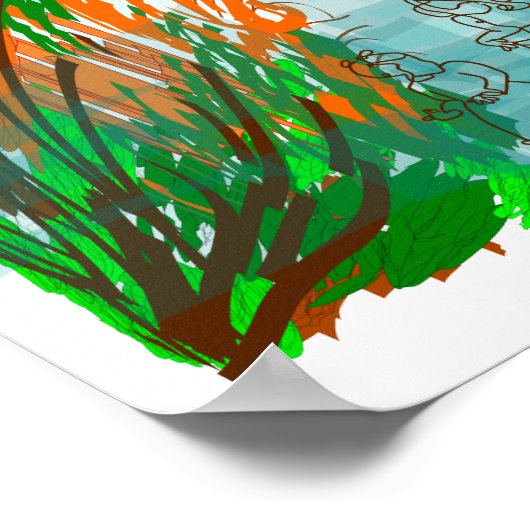 Poster Temps De Plaisir Avec Grand-Mère Vue Extérieure Co (Coin)