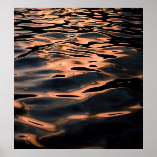 Poster Temps écoulé photographie de l'eau ondulée (Devant)
