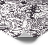 Poster Temps et argent - Black & White Steampunk (Coin)