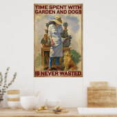 Poster Temps passé avec le jardin et le chien n'est jamai (Cuisine)