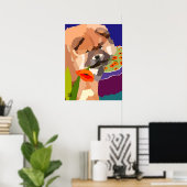 Poster TEMPS POUR PRINTEMPS heARTdeco Chow (Bureau à domicile)