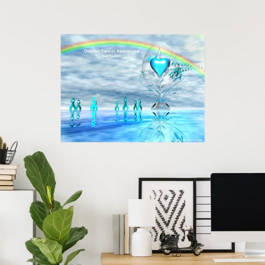 Poster Temps turquoise (Bureau à domicile)