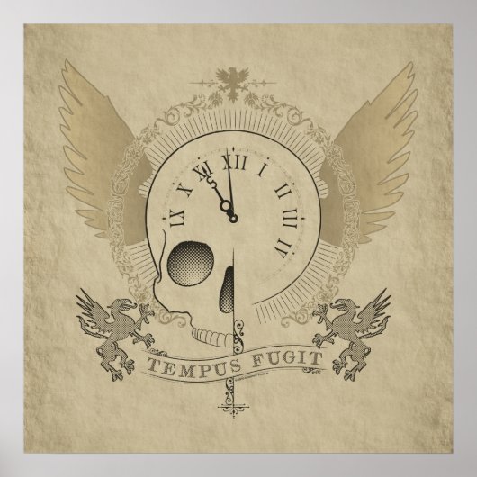 Poster Tempus Fugit (mouches du temps) (Devant)