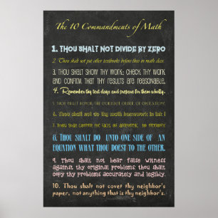 Poster Ten Commandments