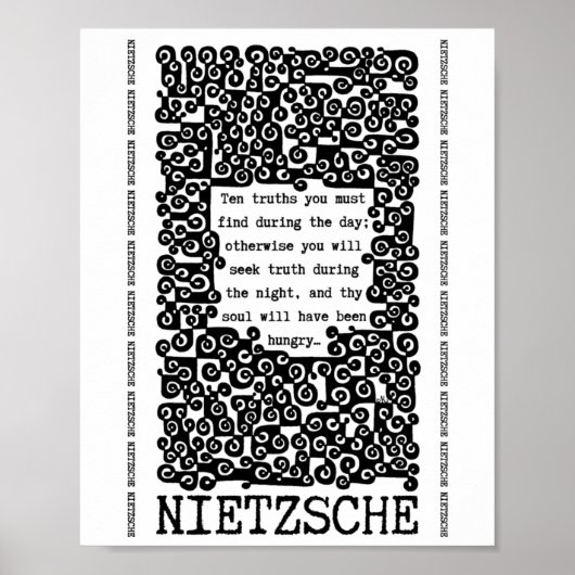 Poster TEN TRUTHS citation de Nietzsche (Devant)