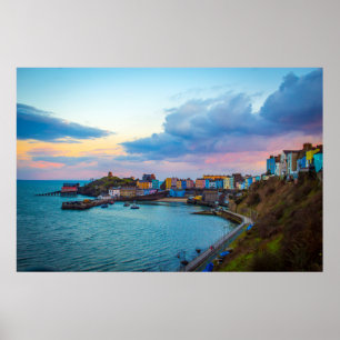 Poster Tenby Harbour, Sud-Ouest du pays de Galles, Royaum